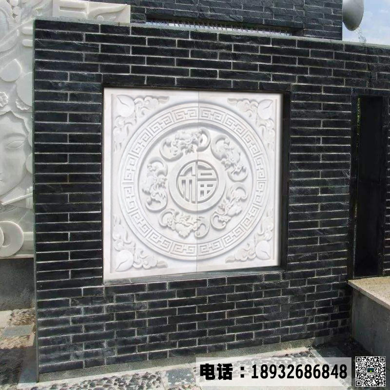 五福临门浮雕制作厂家,汉白玉浮雕价格,中式别墅浮雕景墙